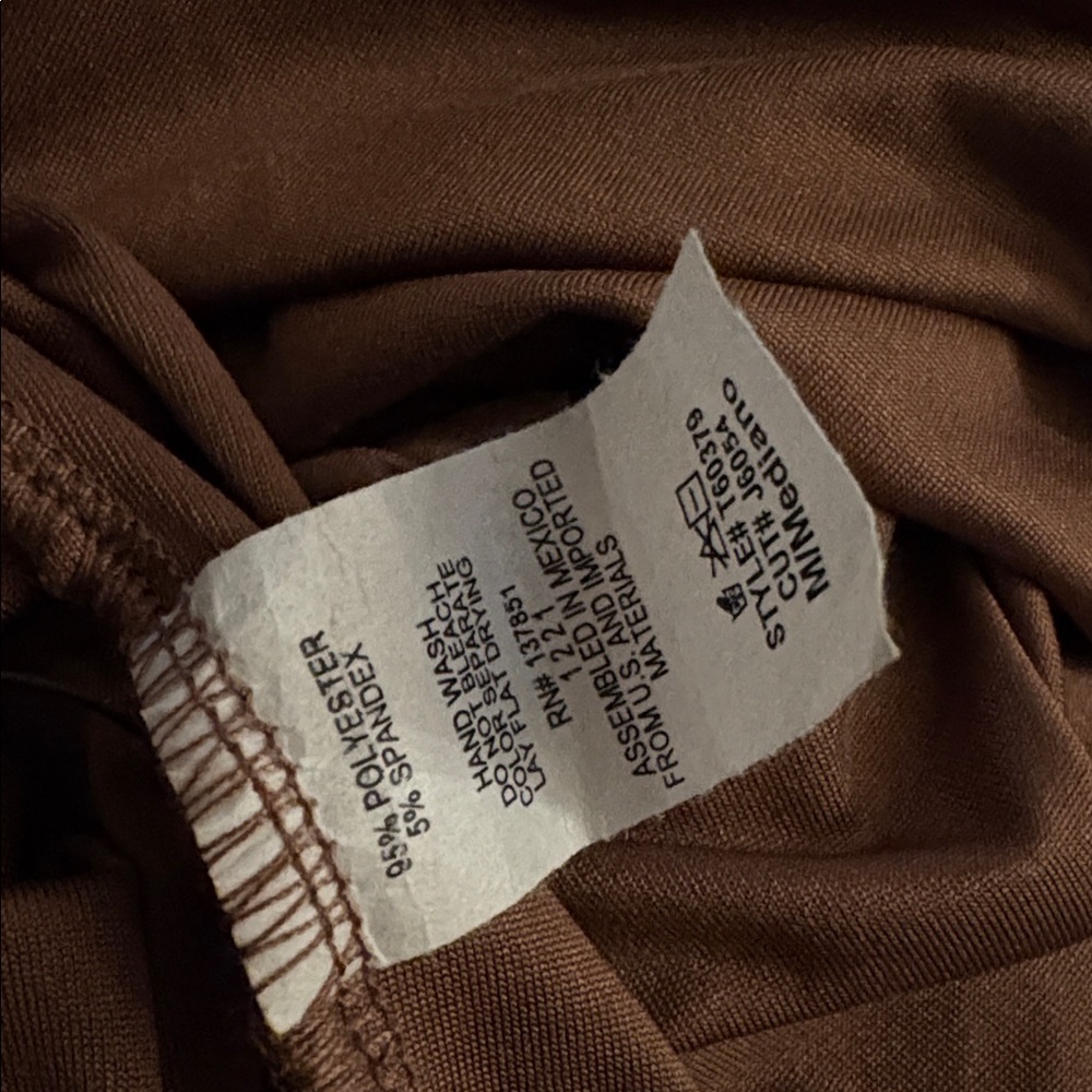 Gaze Brown Ruffle Strapless Top - Picture 7 of 8